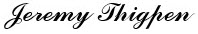 Jeremy Thigpen signature